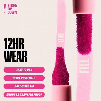 Huda Beauty Lip Liner Pencil Nude Matte Waterproof Non-stick Cup Cherry Red Lip Liner Lip Contour Pen Lipstick Makeup For Woman