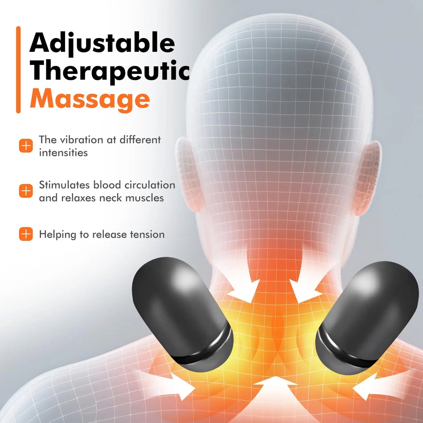 3-in-1 Neck Massager Pillow for Shoulder Deep Tissue , with Heating and Traction Function, Hump Corrector for Women