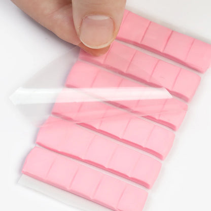New 30Pcs PInk Green Nail Adhesive Glue Clay Reusable Tacky Gel,Use With Nail Art Practice Stand Manicure Tools Supplies