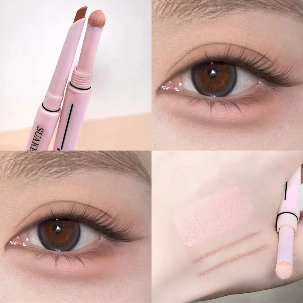 2 In 1 Glitter Matte Aegyosal Pen Brightening Highlight & Shadow Stick Dual End Eye Makeup Lying Silkworm Eyeliner Gel Pencil