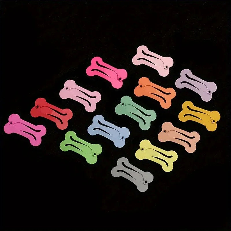 5 pieces/set, cute dog hair clip, colorful bone shaped hair clip, pet dog hair clip, pet dog beauty accessories