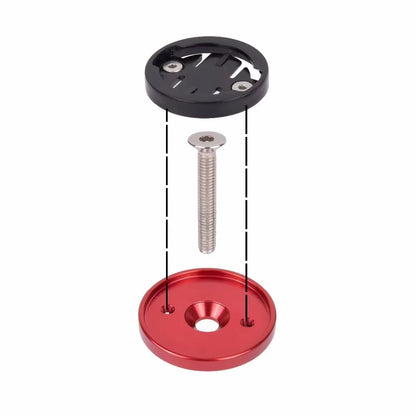 BKPTX Top Cap Computer Holder MTB Road Bike Stem For Garmin/Bryton/Cateye 28.6mm Bicycle Stopwatch GPS Speedometer Mount Bracket