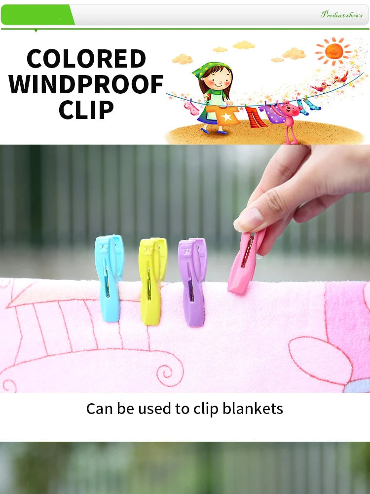 80/40/20PCS - Clothes drying clip, sock clip, windproof clip - suitable for drying clothes, socks, blankets, etc