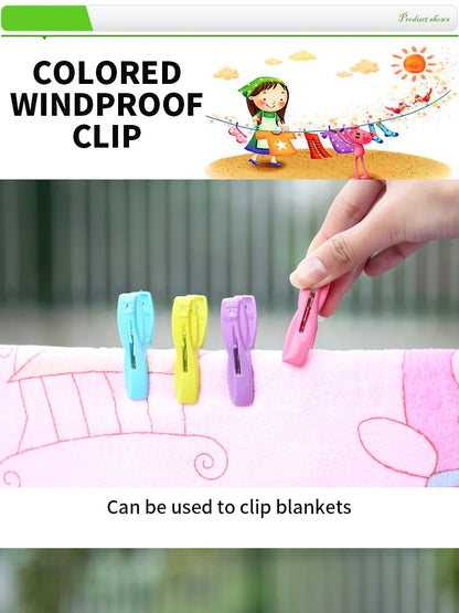 80/40/20PCS - Clothes drying clip, sock clip, windproof clip - suitable for drying clothes, socks, blankets, etc