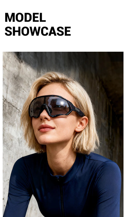SCVCN Photochromic Cycling Sunglasses Outdoor Sports Running Drving Glasses Road MTB Bicycle Goggles  UV400 Safety Bike Eyewear