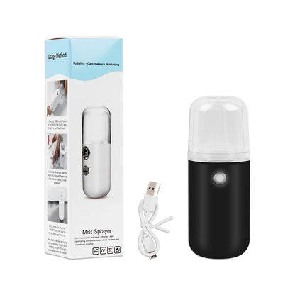Face Steamer Humidifier USB Rechargeable Nano Mist Sprayer Facial Nebulizer Steamer Moisturizing Beauty Device Face Skin Care