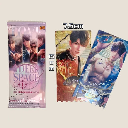 1 Bag Game Love And Deepspace Holographic Laser Ticket Stubs Caleb Sylus Zayne Xavier Characters Art Bookmark