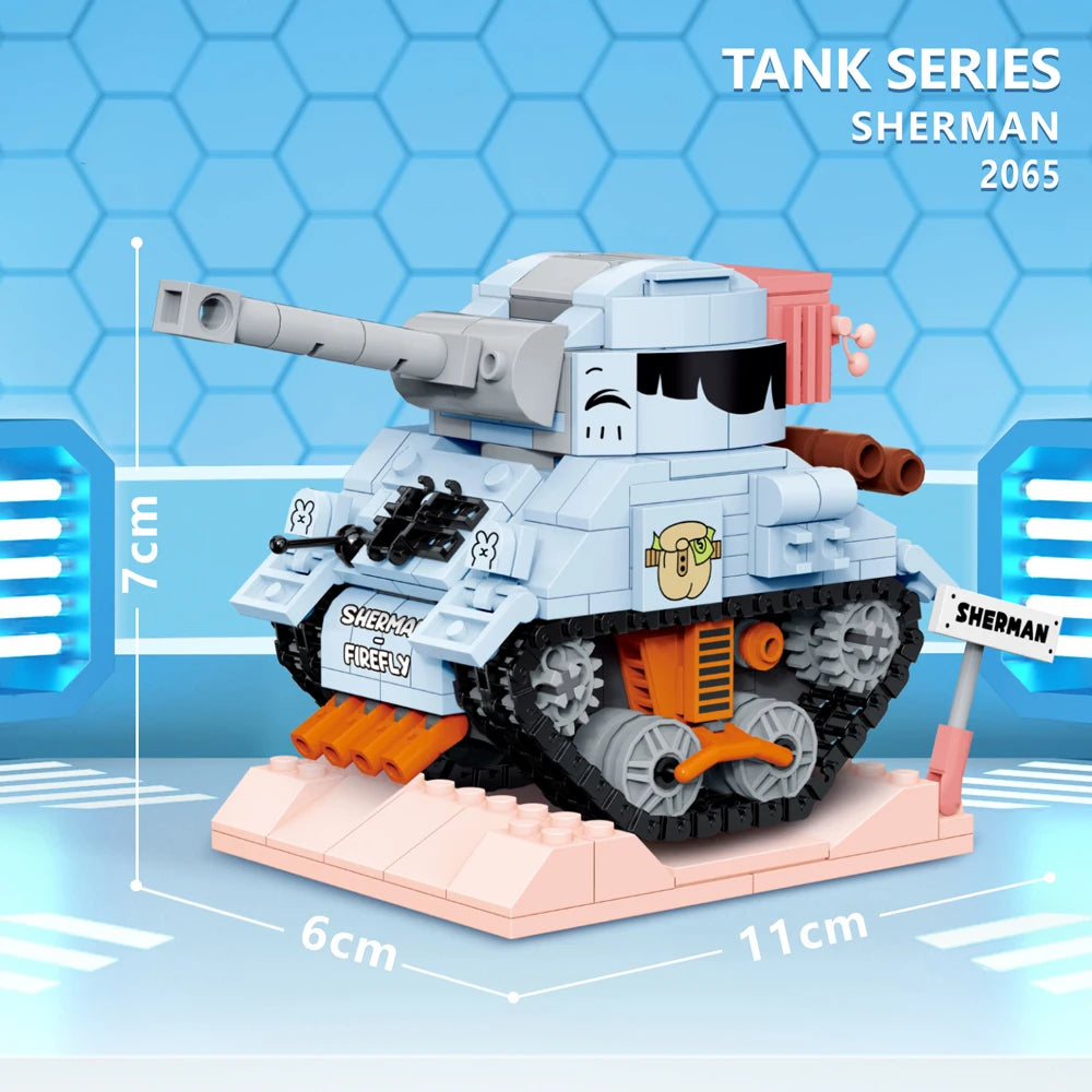 KNEW BUILT Mini Tank Building Blocks Kid Learning Toys Educational Bricks Military Model Construction Set for Children Gift