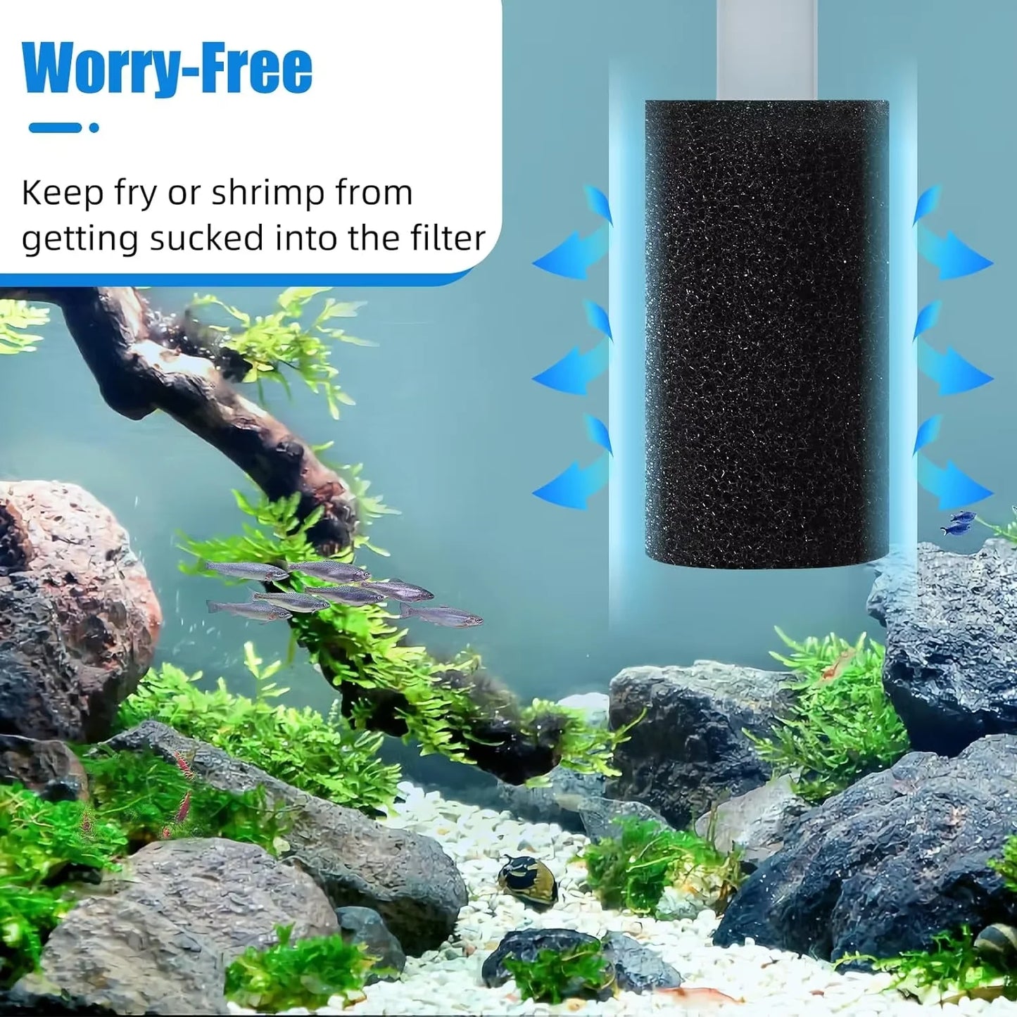 Fish Tank Water Pump Filter Inlet Protective Cover Anti-Suction Mesh Seedling Sponge Cover - Aquarium Water Filter Accessory