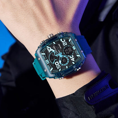 SMAEL 8109 Digital Watch Men Outdoor Sport 5ATM Waterproof LCD Electronic Male Quartz Watches for Men's Chronograph Wristwatch