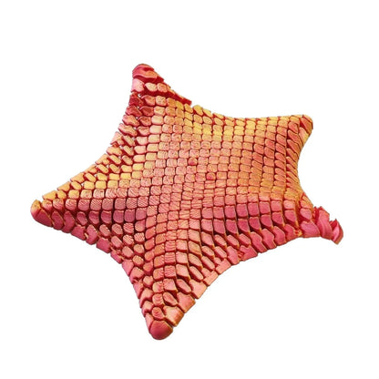 3D Printed Articulated Starfish Stress Relief Toy Flexible Fidget Toy Movable Joints Decompression Toy Marine Animal Desk Decor