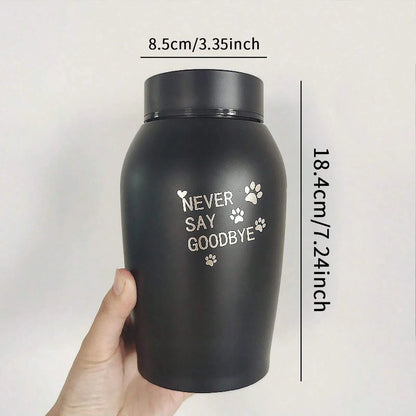 1pc-Personalized pet urn with paw prints - ensuring the safety and reliability of your beloved cat or dog's ashes