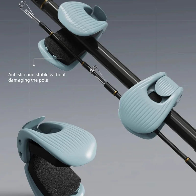 Fishing Rod Holder Fixer Clip Portable Lure Rod Bundling Clamp Beach Fishing Pole Holder Fishing Tools Compact Fixer Holder