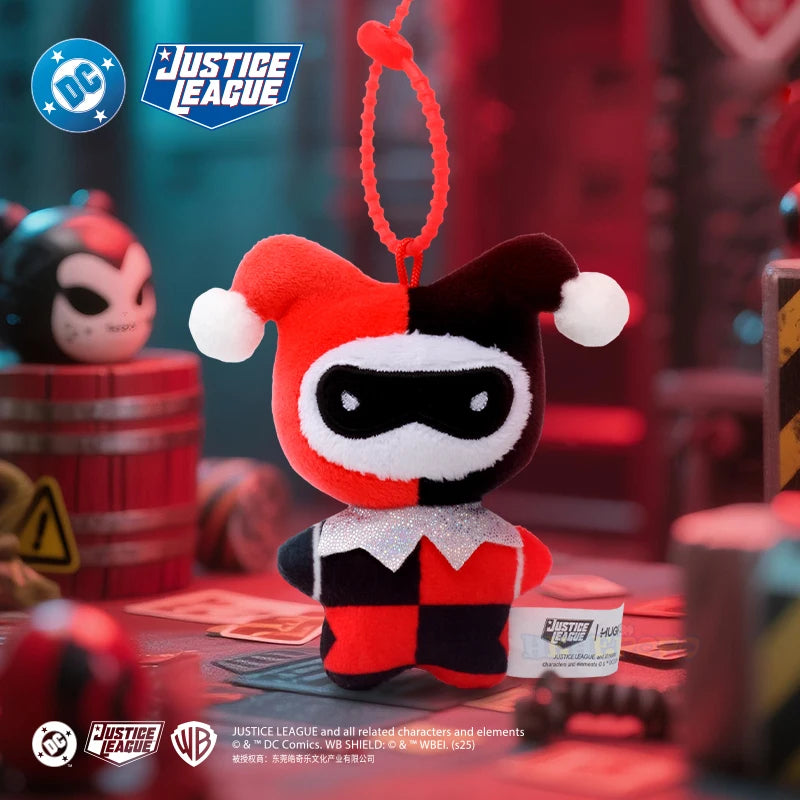 9cm Soft Plush Keychain DC Justice League Batman Superman Harley Quinn Joker Cute Cartoon Movie Dolls Creative Christmas Gifts