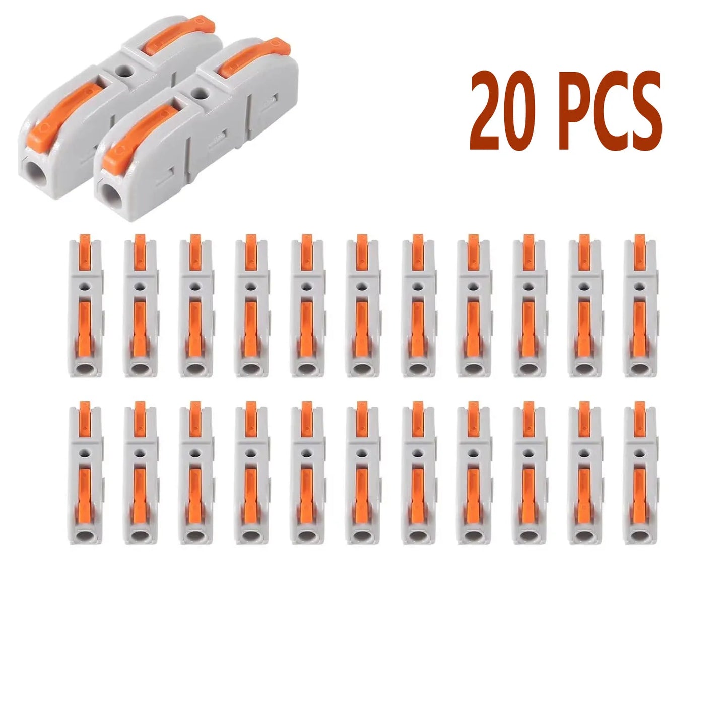20/34/50PCS Lever Wire Connectors, 1 to 1 Inline Assemblable Wire Connector, Electrical Connectors Wire Terminals