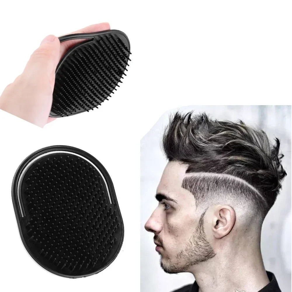 1 PCS Shampoo Comb Pocket Men Beard Mustache Palm Scalp Massage Black Hair Care Travel Portable   Brush Styling Tools