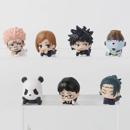 7pcs/set Jujutsu Kaisen Satoru Gojo Itadori Yuji Megumi Kugisaki Sukuna Geto Suguru Anime Figure Toys Cute Doll Collection Model