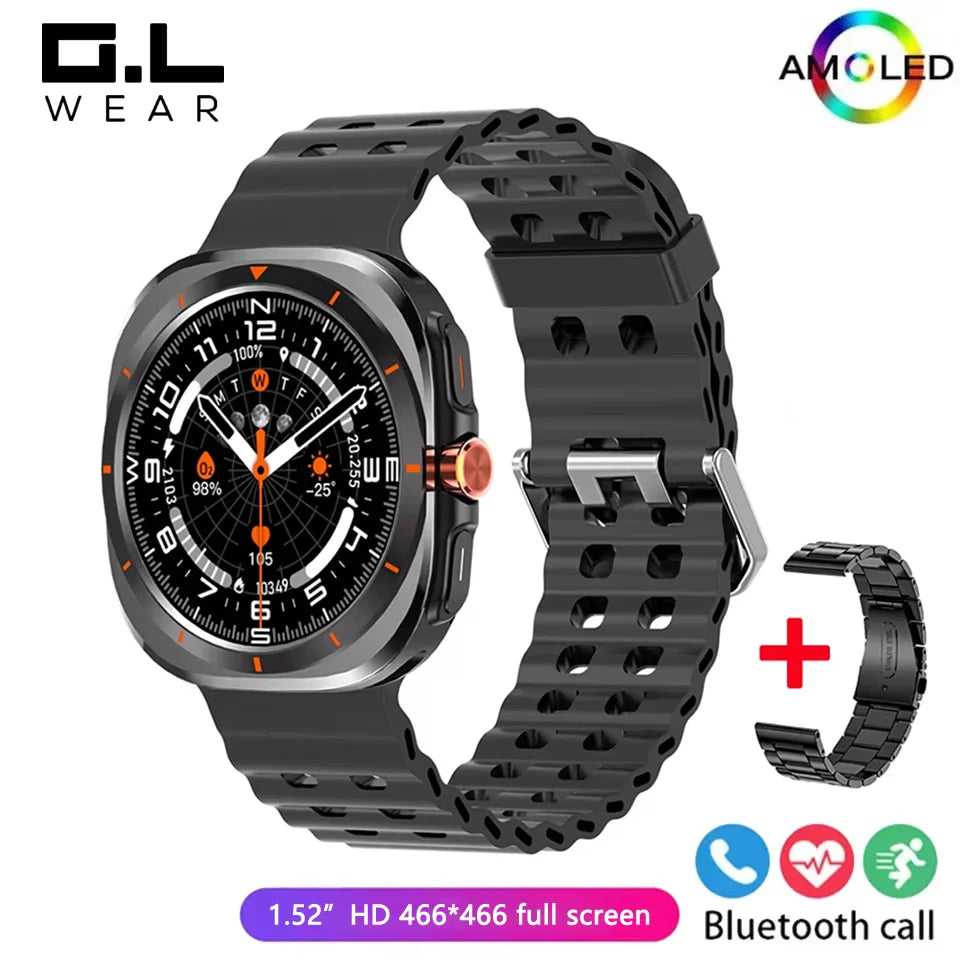 G.L Wear 2025 New Smartwatch for Men Heart Rate Monitoring Bluetooth Calling Fitness Tracking Pedometer Men's Smartwatch
