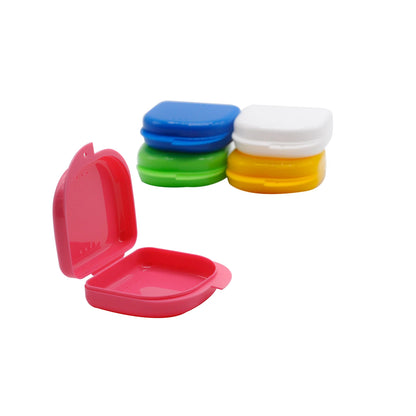 1x Denture Tray Box Dental Orthodontic Retainer Case Plastic Teeth Container False Teeth Protective Case For Storage Cleaning
