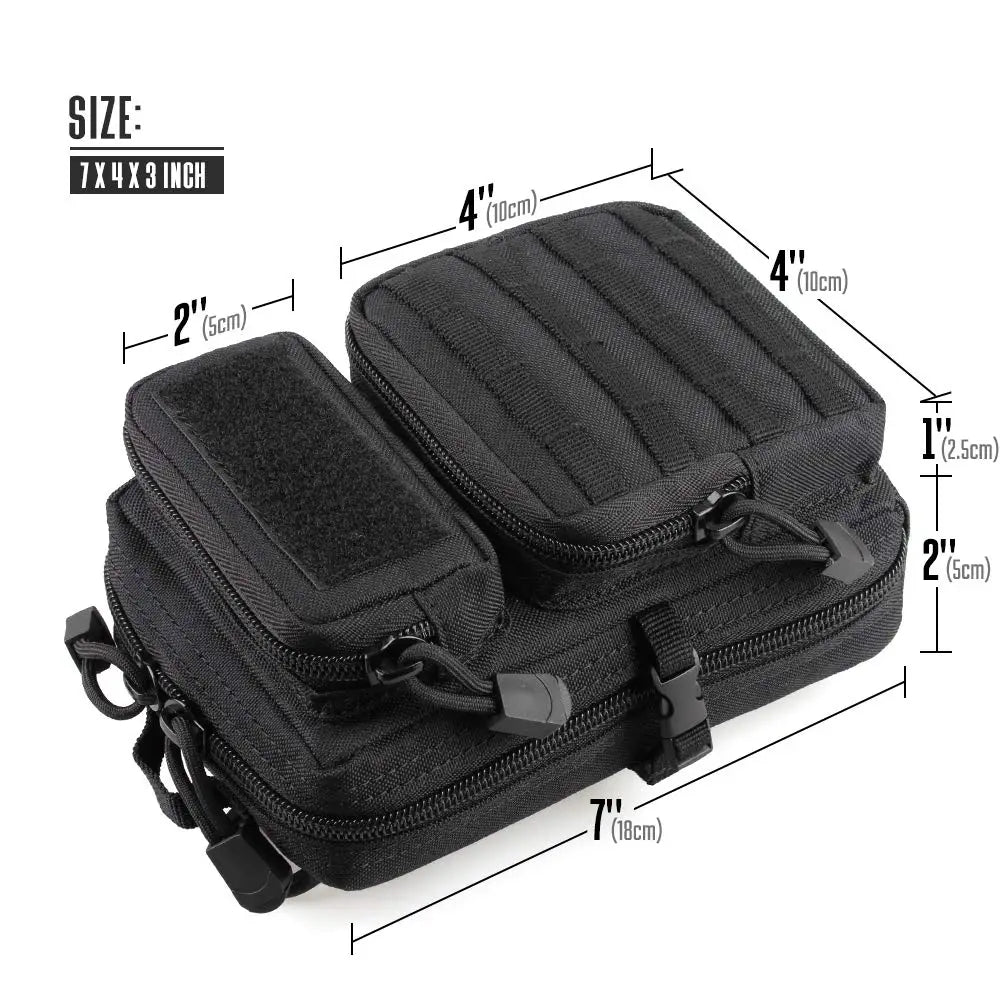 Tactical Molle Utility Pouch, EDC Tool Pouch Tactical Phone Pouches Mini Waist Pouches Medical EDC IFAK Pack Mini Design