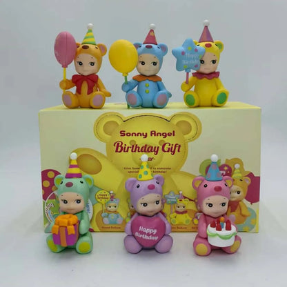 Sonny Angel Birthday Gift Bear Series Blind Box Animal Anime Figure Ornaments Cute Doll Fans Desktop Car Ornament Xmas Gift