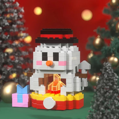 Christmas Gifts Micro Mini Building Blocks - Santa Claus, Christmas Tree, Reindeer, Snowman Train Elements Puzzle Assembling Toy