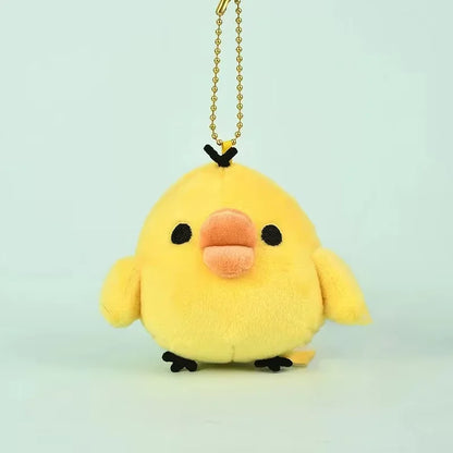 7CM Cute Cartoon Little Yellow Chicken Plushie Soft Animal Chicken Plushie Keychain Backpack Pendant Doll Birthday Gift For Kid