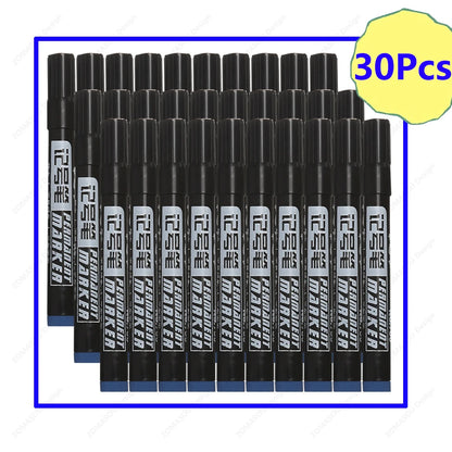 1-100Pcs Waterproof Oil-based Marker Pen Quick Dry Black Blue Red Ink Permanent for Metal Glass Stationery Art School Supply