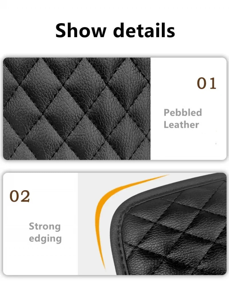 Car Adhesive Organizer PU Leather Storage Bag for Cards Phone Key