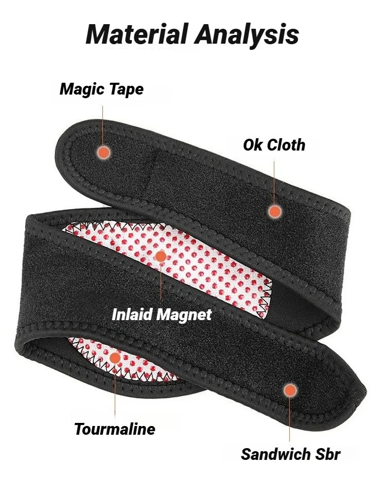 1Pcs One Piece Tourmaline Self-Heating Pads Magnet Cervical Neck Care Collar Far Infrared Relaxation Magnetic Neckband Self-Heat