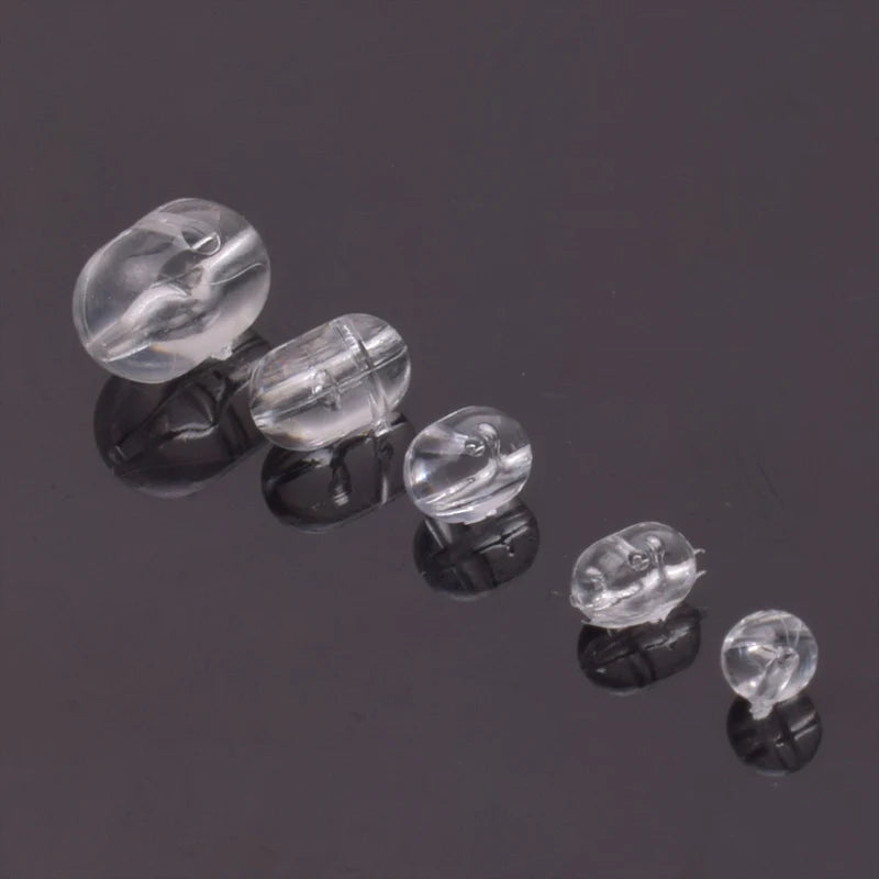 100 pieces of fishing smart beans transparent fishing set with hooks, dividing beads, cross beads