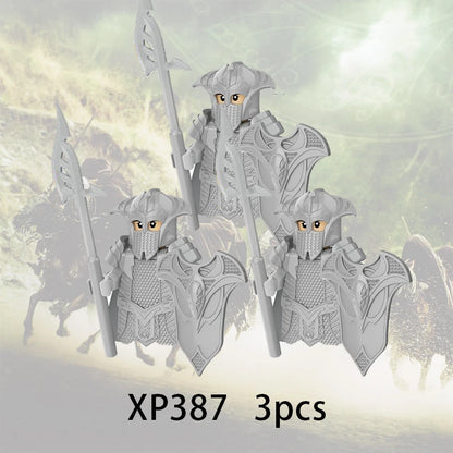 3pcs Lord Rings Elves Orcs Army Dwarf Rohan Mini Action Toy Figures Building Blocks Assembly Toys for Kids Birthday Gift