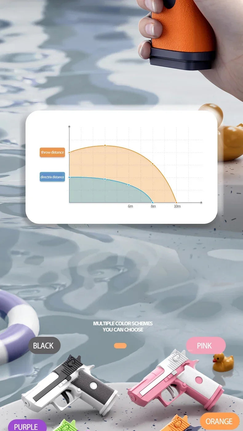 Mini Water Pistol Mechanical Continuous Firing Water Gun Summer Pool Shooting Watergun Manual Water Gun Outdoor Game Toys Gifts