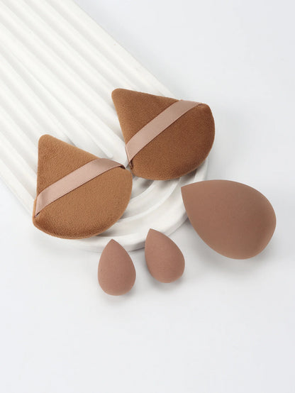 5Pcs Professional Makeup Sponge Set - Soft, Gentle, Multi-Purpose Tools for Perfect Foundation, Powder and Blush Application