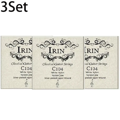 6 Pcs Strings Classical Guitar Strings Black Clear Nylon Guitarra Strings Sliver Plated Copper Wound String Guitar Accessories