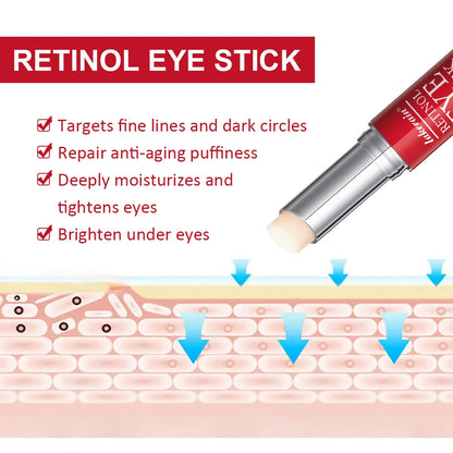 Lakerain Retinol Eye Cream Stick Moisturizing, firming Removing Eye Bags Lightening Lines And Smoothing Dark Circles Eye Cream