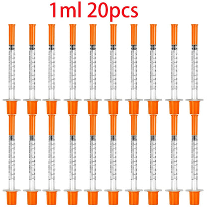 45pcs/20pcs/3pcs 0.5/1ml Disposable Veterinary Syringes with Needles for Pets and Farm Animals