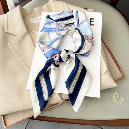 2025 New Fashion Luxury Printed Square Shawl Women 70x70cm Pashmina Silk Scarf Neck Headband Bandana