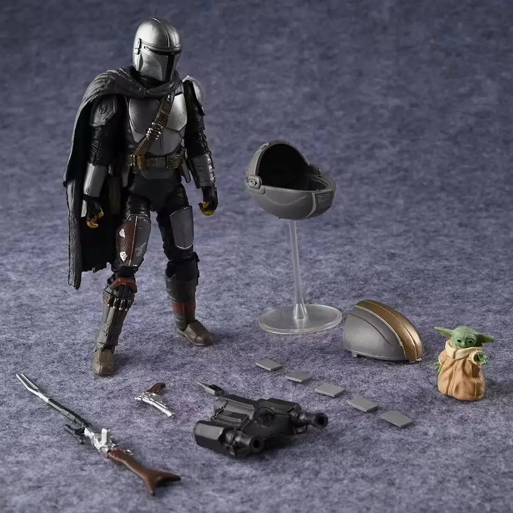 Legends Series X-Men Deadpool The Manda lorian DIN DJARIN & Yoda Action Figure Joints Moveable PVC Model Toys Collection Doll