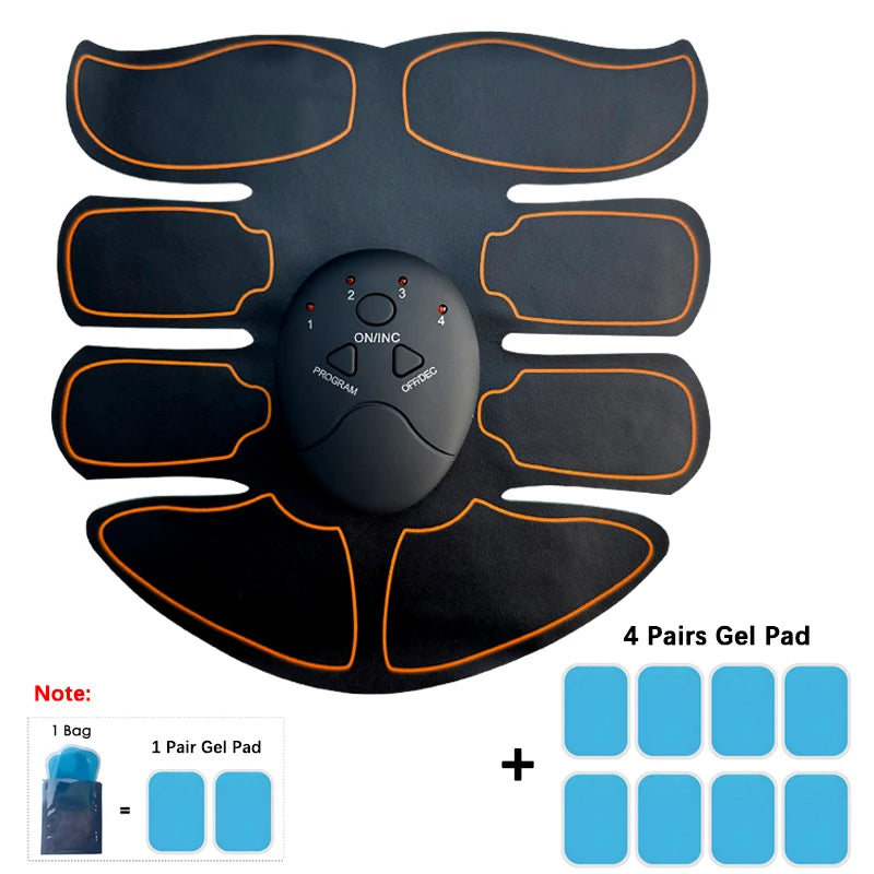 New EMS Muscel Stimulator Abdominal Arm Leg Neck Trainer Muscle Toner Body Training Slimming Massager Fitness Use With Battery