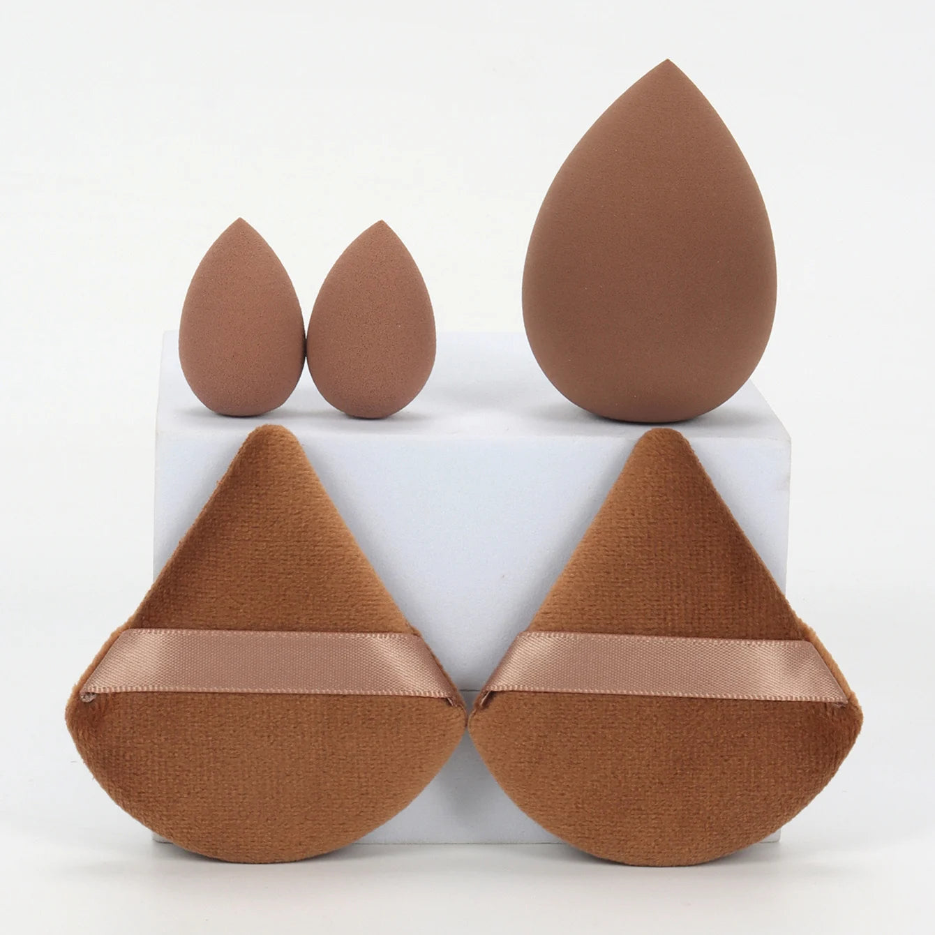 5Pcs Professional Makeup Sponge Set - Soft, Gentle, Multi-Purpose Tools for Perfect Foundation, Powder and Blush Application