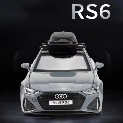 1:32 RS6 RS7 Alloy Miniature Models Diecast Car Toys 6 Doors Opened Sound Light Pull Back Metal Vehices Children's Holiday Gifts