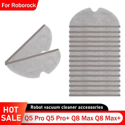Mop Cloths Replacement For Roborock Q5 Pro Q5 Pro+ Q8 Max Q8 Max+ Vacuum Cleaner Accessories Washable Mopping Pads Spare Parts