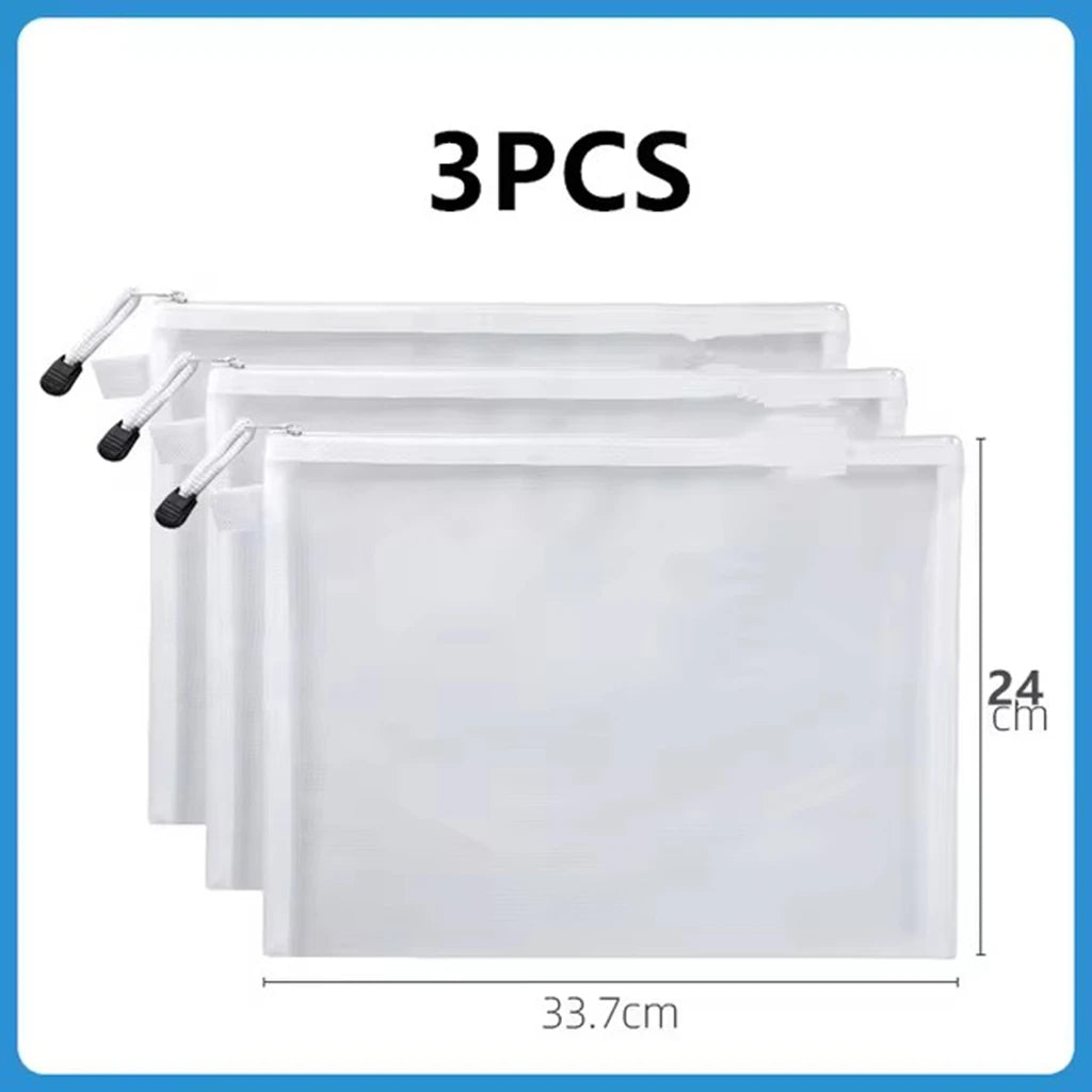 3pcs Toy storage bag 1pc building block puzzle sub-package bag children small particle zipper transparent finishing storage box