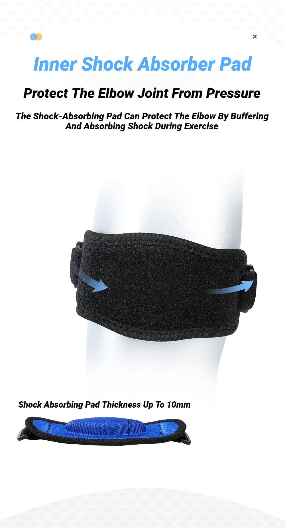 1Pc Adjustable Elbow Brace - Sports Compression Arm Support For Basketball, Tennis, Volleyball, Golf Unisex Fitness Tool