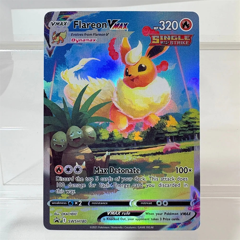 PKM PTCG High Quality Umbreon Vmax Glaceon Vstar Rayquaza Vmax Lono Proxy Foil Cards Game Collection Anime Cards