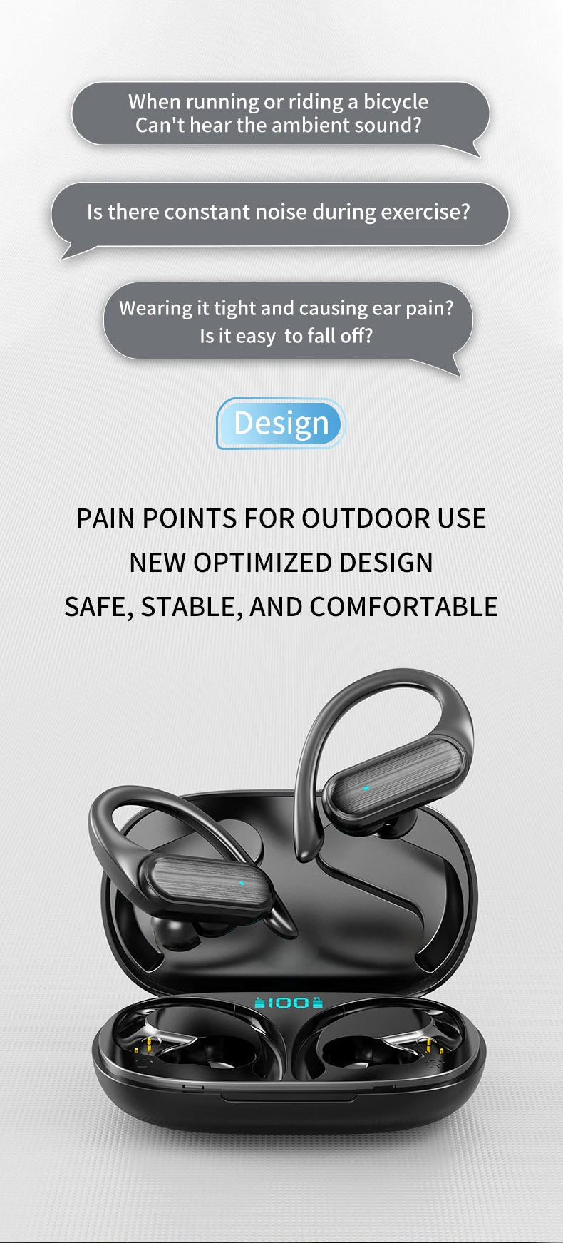 Wireless Bluetooth Headset HD Sound Quality Stereo Universal Headset Touch Light Low Price without the packaging box