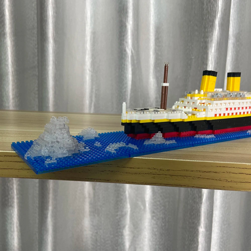 KNEW BUILT 6 Kinds Titanic Model Cruise Ship Building Block for Adult Micro Mini Brick Toy Perfect Gift Entertainment Decoration