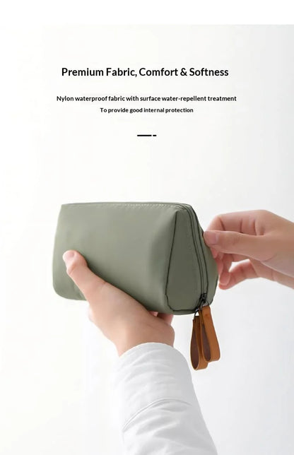 HOMEFISH Women Cosmetic Bag Solid Color Korean Style Makeup Bag Pouch Toiletry Bag Waterproof Makeup Organizer Case Luxury Bag