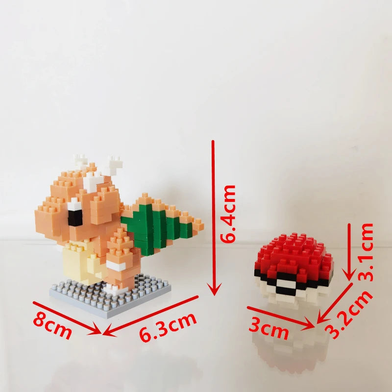 75 Style Building Blocks Assembly Anime Picachu Charizard Doll Blastoise Bulbasaur Gengar Bricks Figures Toy for Kid Gift